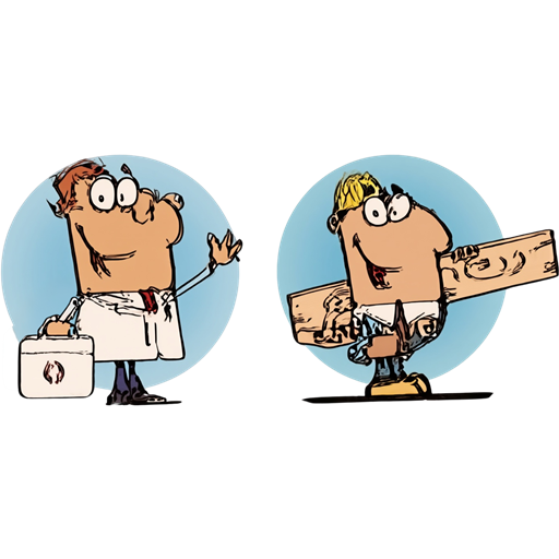 Dr. Tile & Mr. Wood Logo